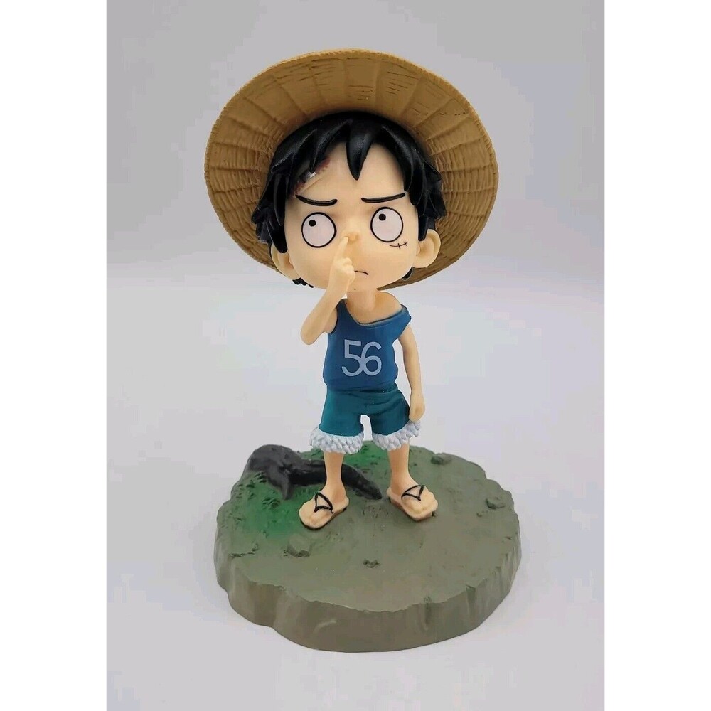 Anime One Piece Monkey D Luffy Nose Picker PVC Figure Action Statue Toy Gift